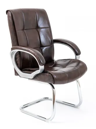 Офісне Конференційне Крісло Richman Arizona Titan Dark Brown Хром CF Коричневий Київ