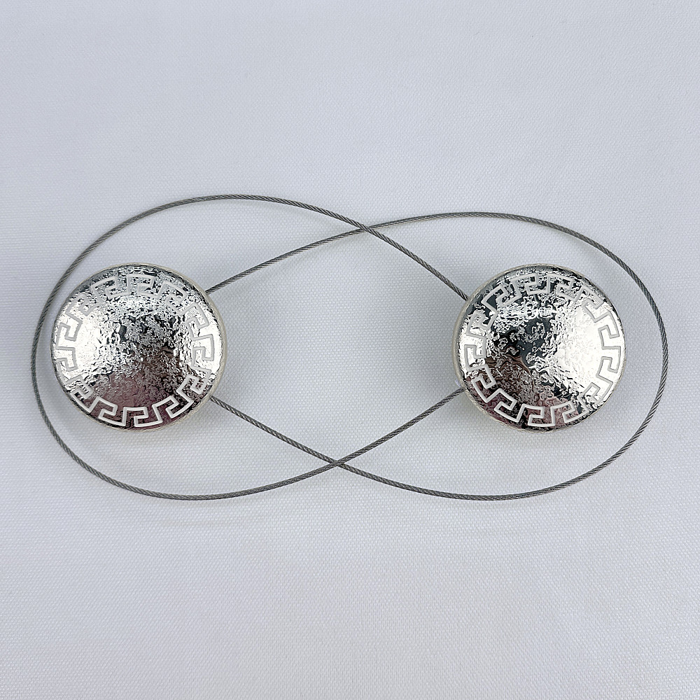 Магниты для штор и гардин Афина 2 шт Серебристый (81-271) Киев - изображение 6