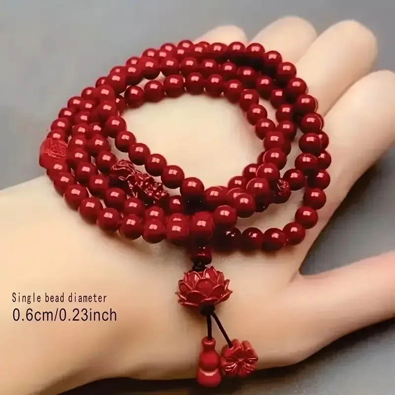 Киноварные четки 108 бусин — буддийский талисман гармонии и защиты Киев - изображение 5