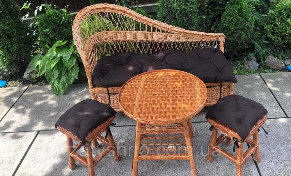 Мебель плетеная: диван, стол и табуретки Киев - изображение 7