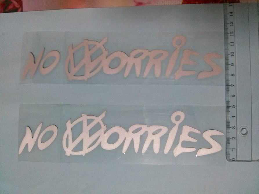 Наклейка no worries-не турбуйся на авто. Тюнінг Київ - фото 6