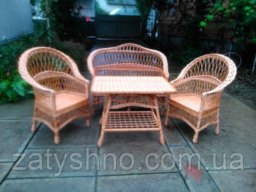 Комплект мебели из лозы | комплект мебели от производителя | кресла диван и стол плетеный из лозы Киев - изображение 2
