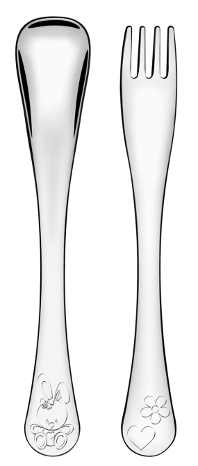 Дитячий набір столових приборів Tramontina Baby Le Petit pink, 2 предмети (6210086) Київ - фото 1