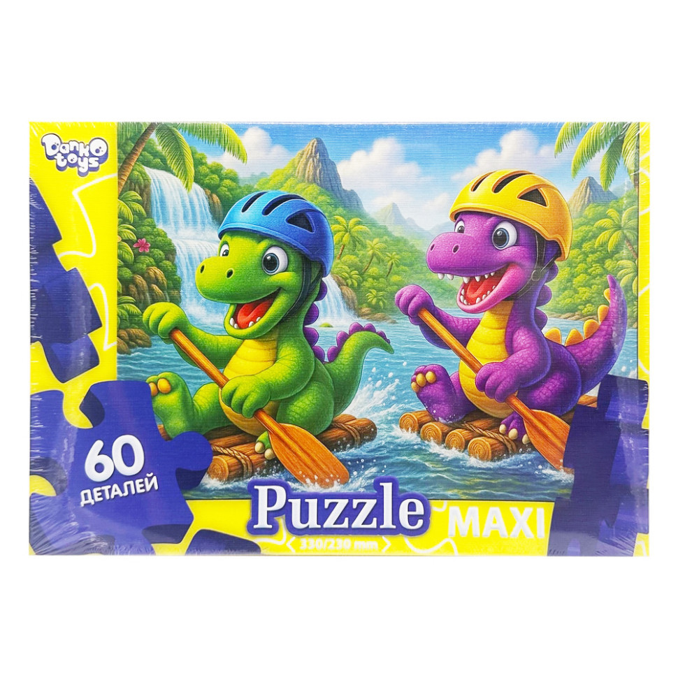 Дитячі пазли-максі "Пригоди динозаврів" Mx60-12-15, 60 елементів Вінниця - фото 1