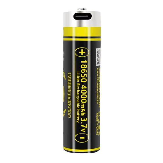 Аккумулятор 18650 LiitoKala 4000mAh 3.7V Li-ion KING4000 Type-C Винница