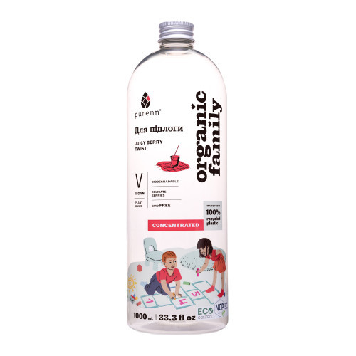 Натуральный очиститель полов JUICY BERRY TWIST с ягодами Purenn Organic Family 1 л Киев - изображение 1
