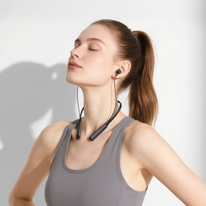 Беспроводные спортивные наушники BOROFONE BE72 Sun neck hanging BT earphones Black Одесса - изображение 8
