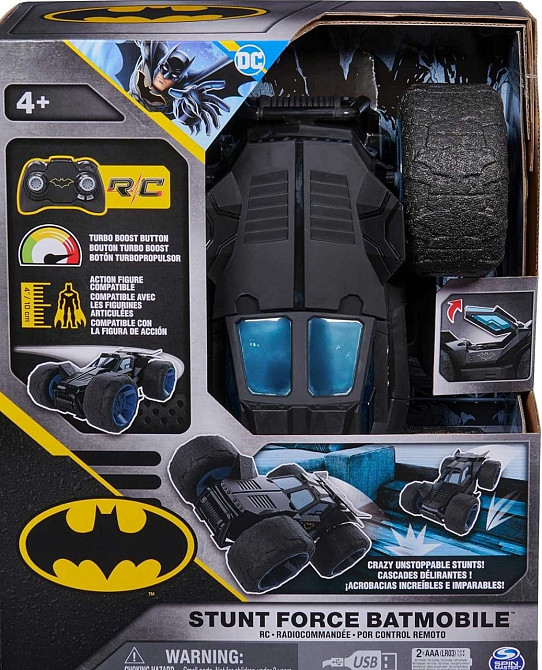 Машинка Бэтмен Бэтмобиль на радиоуправлении Batmobile Stunt Force. Харьков - изображение 1