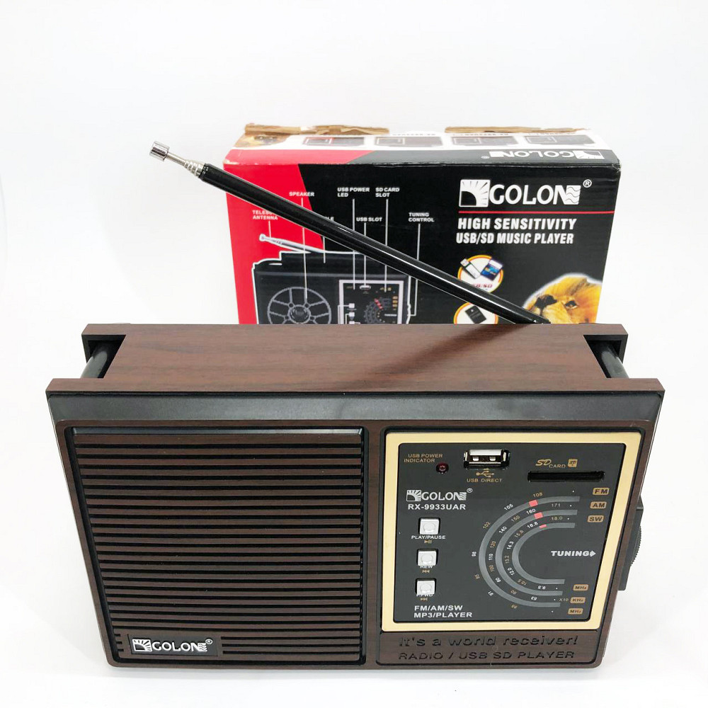 Радиоприемник с usb портом для флеш-накопителя GOLON RX-9933UAR, Ретро радиоприемник аналоговый DF-42 Львов - изображение 11