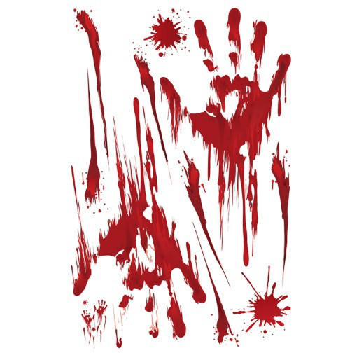Наклейки для Хэллоуина Кровавые следы 25 на 35 см красный Киев - изображение 5