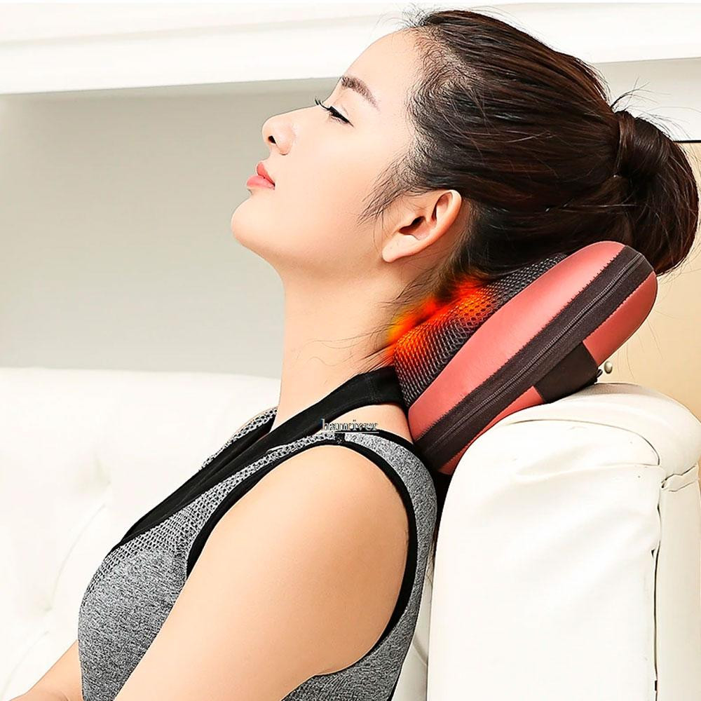 Инфракрасный массажер для шеи и спины (31х10х19 см) Massage Pillow 8028 SBR Киев - изображение 2