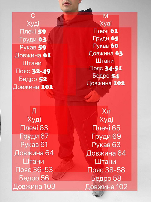 Мужской спортивный костюм на флисе полар теплый худи+штаны франкенштейн серый/графит Одесса - изображение 2
