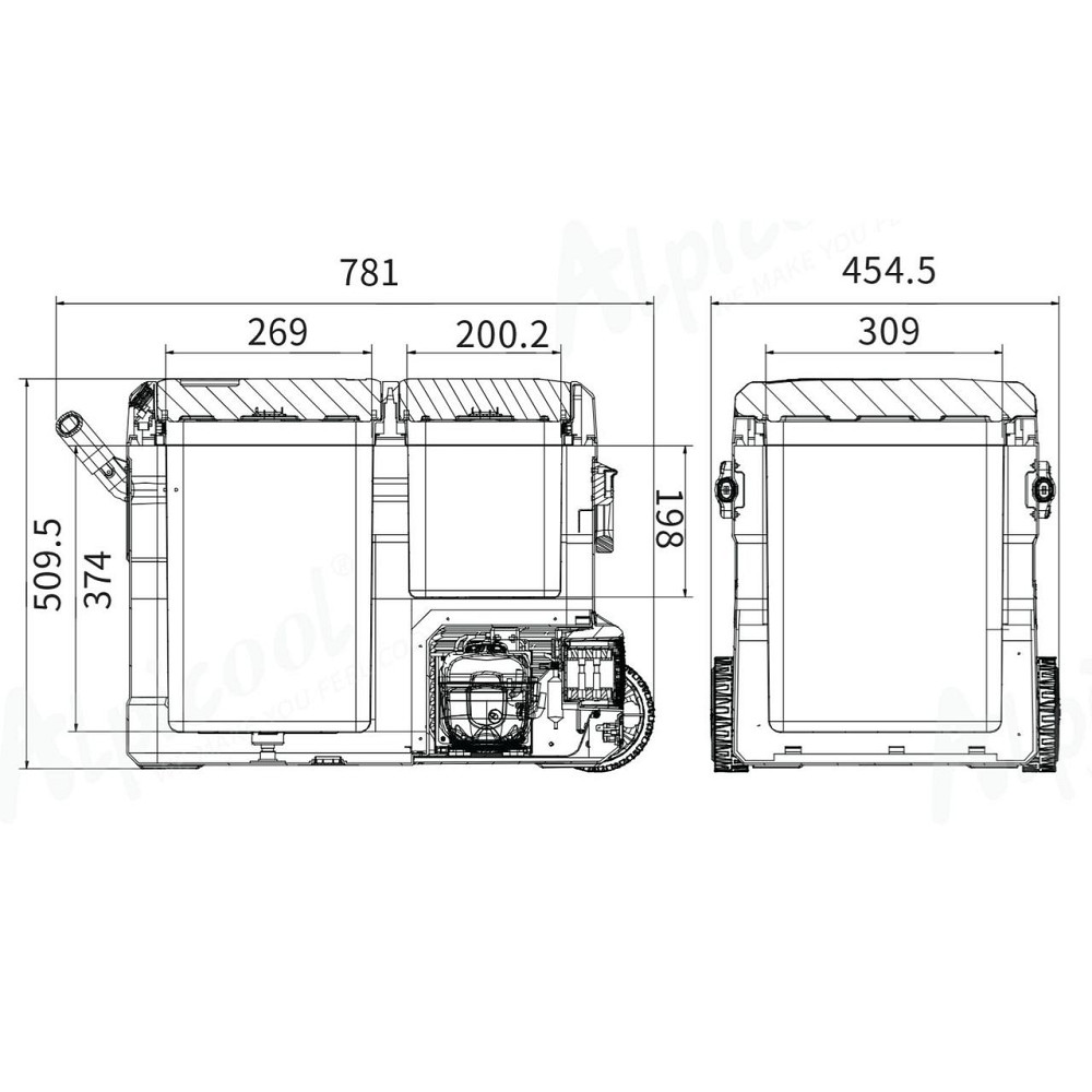 Автохолодильник Alpicool TGBSW45 (компресор LG) 47L -20℃. (12, 24, 220 В) Киев - изображение 7