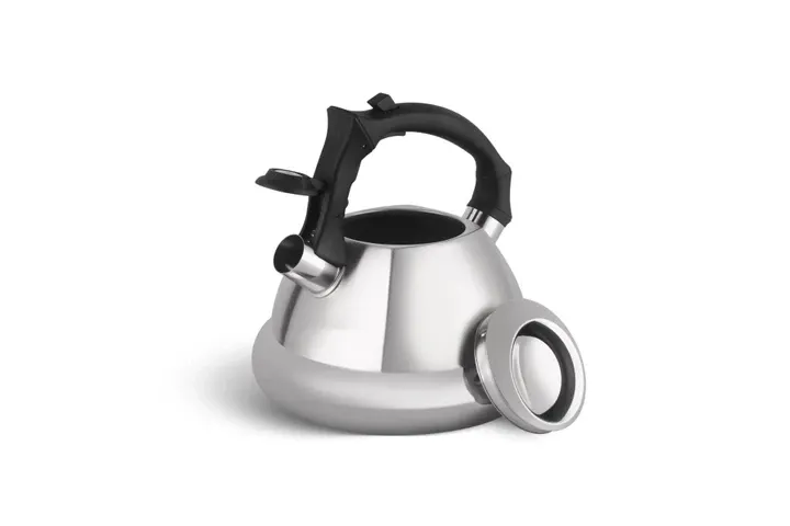 Чайник из нержавеющей стали 3 литра с свистком, капсульным дном и удобной ручкой для всех плит EB-8824 Одесса - изображение 3