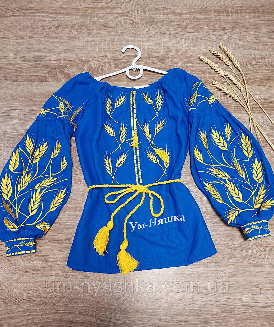 Дитяча натуральна вишита блузка з колосками Кривий Ріг - фото 1