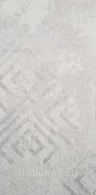 Шпалери вінілові на флізеліні Marburg Memoria 1.06х10 під старовину геометрія фігури на штукатурці срібло на беж Київ - фото 4