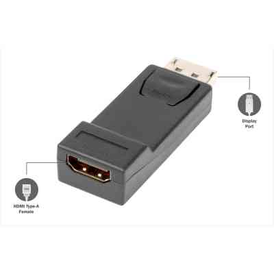 Перехідник DisplayPort M to HDMI F V1.1 Full HD Digitus (AK-340602-000-S) Вінниця