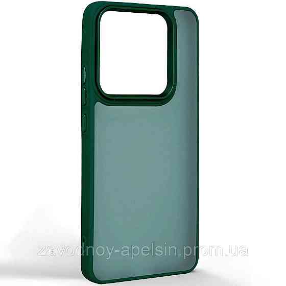 Xiaomi Redmi Note 14 5G Чехол матовый TPU+PC (зеленый) Одесса