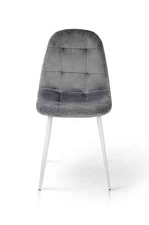 Стілець Квест, білий /велюр світло-сірий Киев