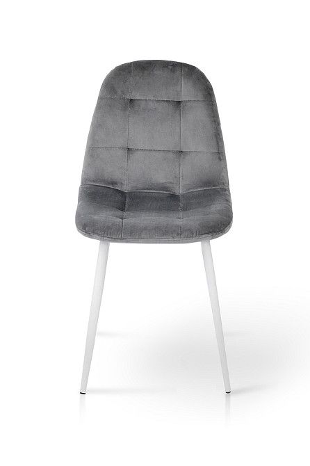 Стілець Квест, білий /велюр світло-сірий Киев - изображение 4