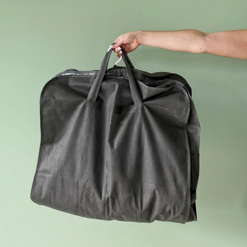 Чехол для верхней одежды с прозрачной ПВХ вставкой 120х60х8 см HCh-120-8-grey (Серый) Сумы - изображение 2