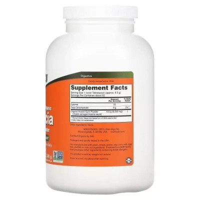 Трави Now Foods Клітковина акації, Сертифікований органічний пор (NOW-05905) Вінниця - фото 2