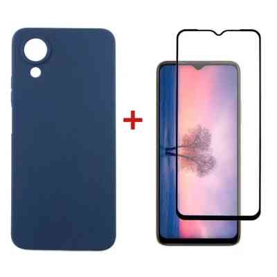 Чехол для мобильного телефона Dengos Kit for OPPO A17K case + glass (Blue) (DG-KM-02) Винница