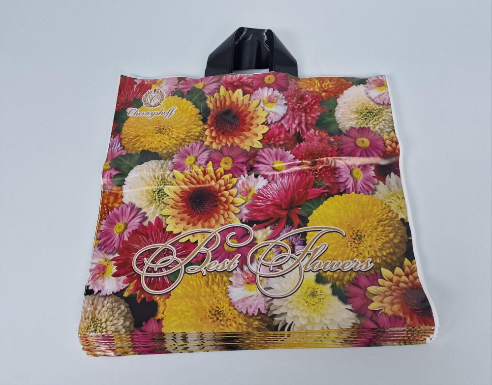 Пакет із петльовою ручкою (38 *34) "Букет Хризантем "Ренпако (25 шт) Харків - фото 1