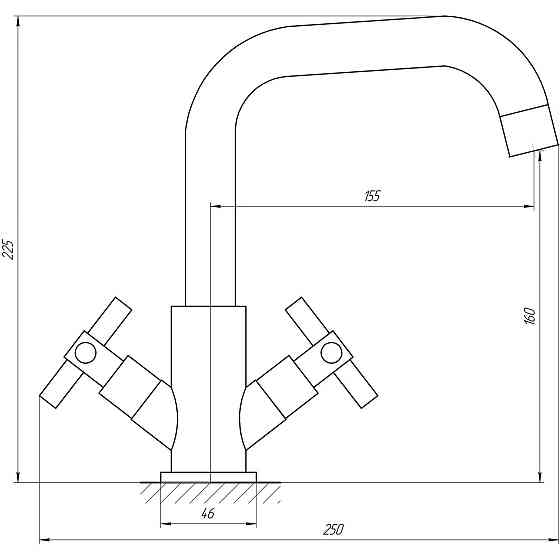 Смеситель для умывальника Globus Lux DUKAT SD4-101S (000022012) Киев