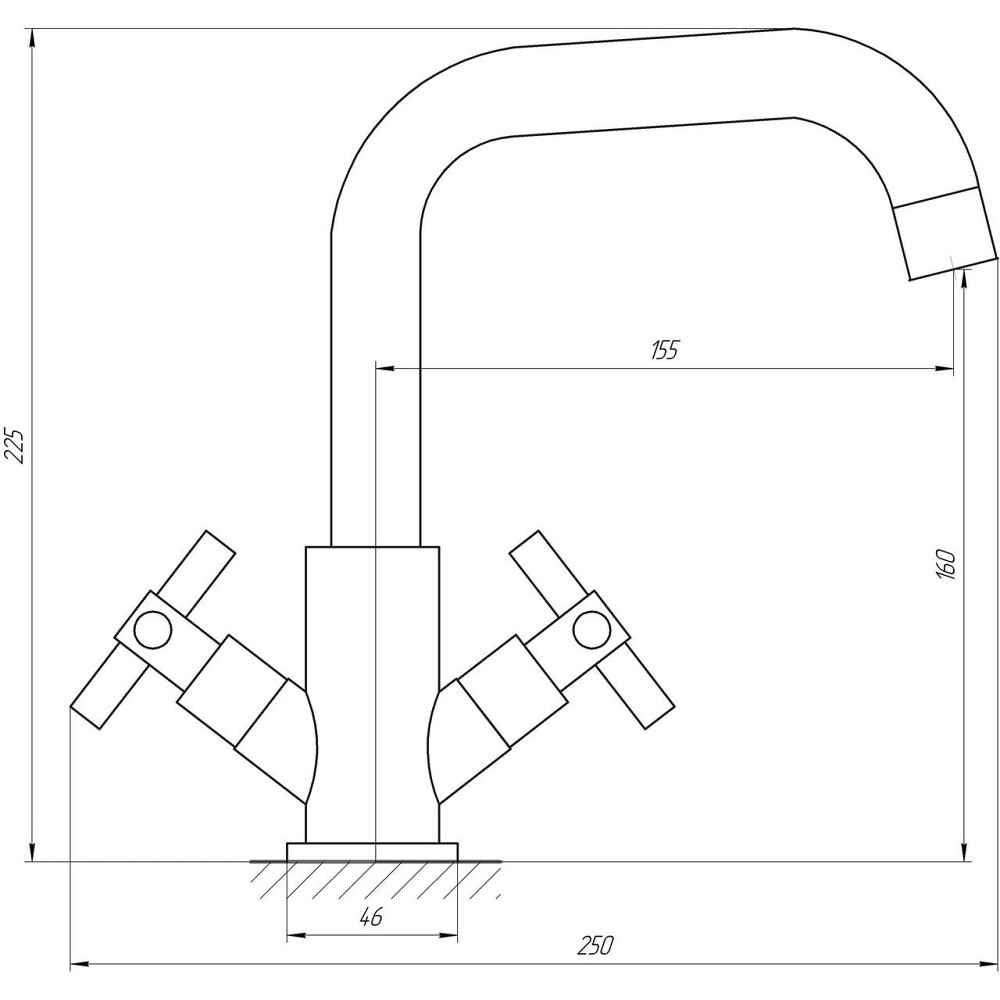 Смеситель для умывальника Globus Lux DUKAT SD4-101S (000022012) Киев - изображение 4