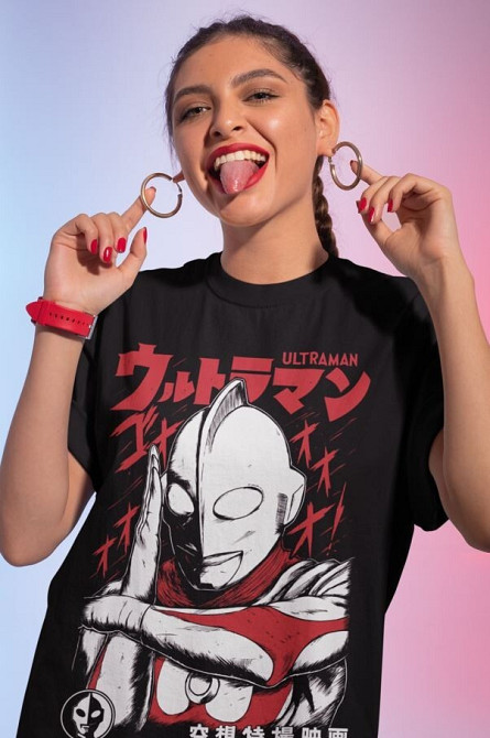 Футболка аниме Джултраман Урутораман Сизе С оверсайз (S/M/L) Черний AnimeJ0930 Днепр - изображение 3