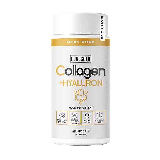 Колаген Pure Gold Protein Collagen + Hyaluron 60 капсул Луцьк