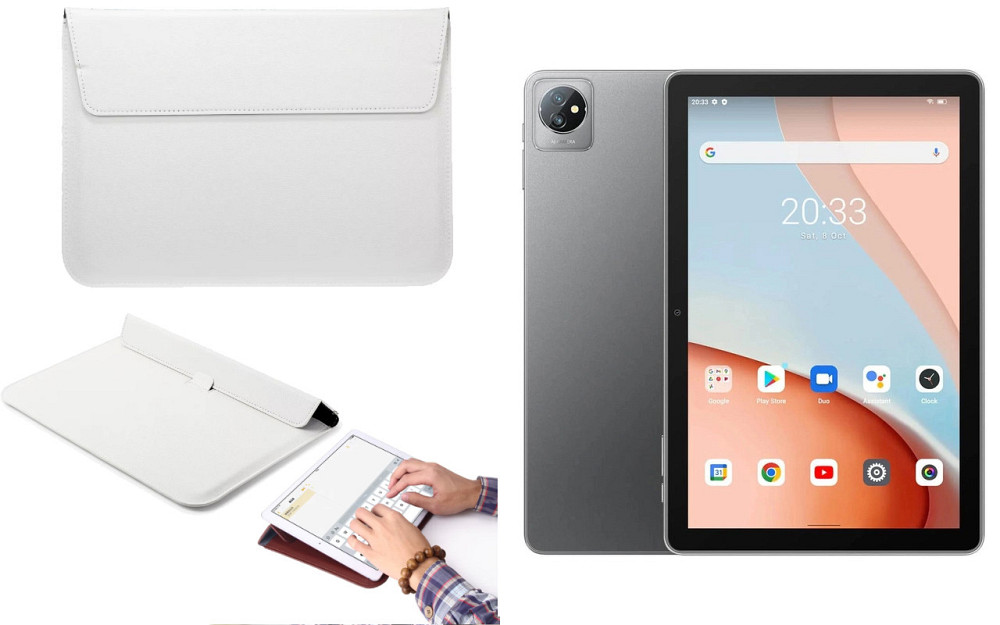 Чохол-конверт VitoCase для Blackview Tab 7, Tab 7 Pro, з функцією підставки для планшета Білий Київ - фото 1