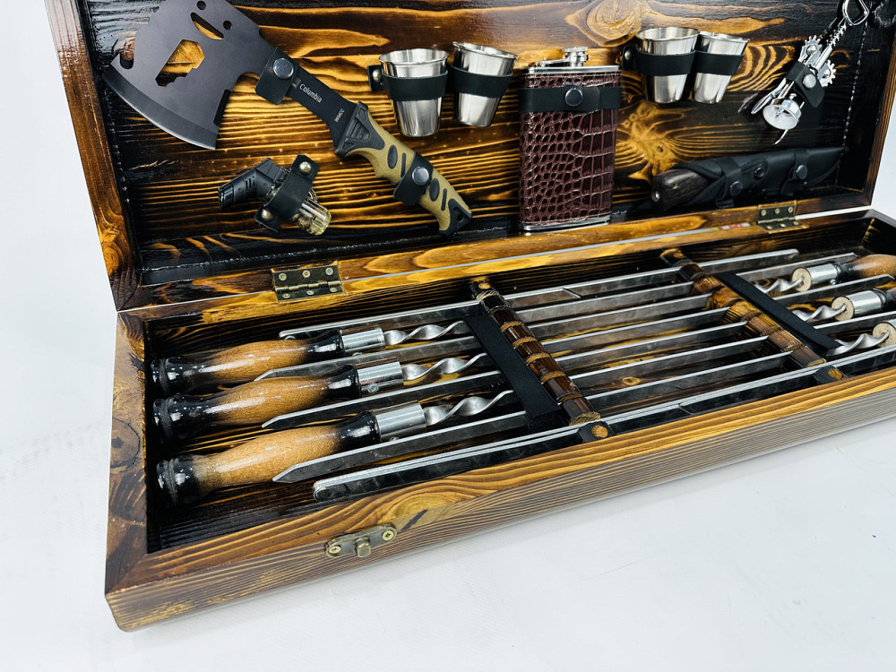 Подарунковий набір шампурів у дерев'яному кейсі ФЕНІКС HAPPY DAYS Тернопіль - фото 4