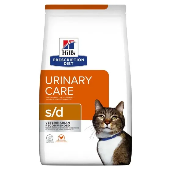 Корм для кошек Хилс Hills PD Feline Urinary Care s/d сухой корм с курицей 1.5 кг  для растворения уролитов Винница
