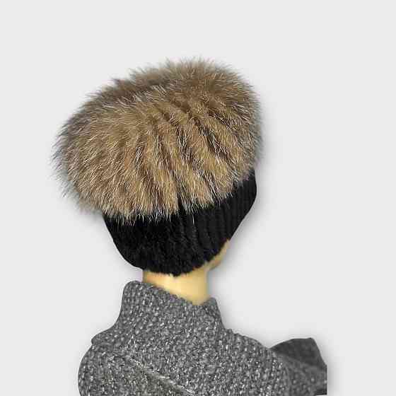 Норковая шапка зимняя женская кубанка Джессика Коричневый Харьков