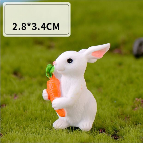 Набір декоративних фігурок Зайчики для флораріуму, міні-саду, кашпо, мікроландшафту. 6 шт Одеса