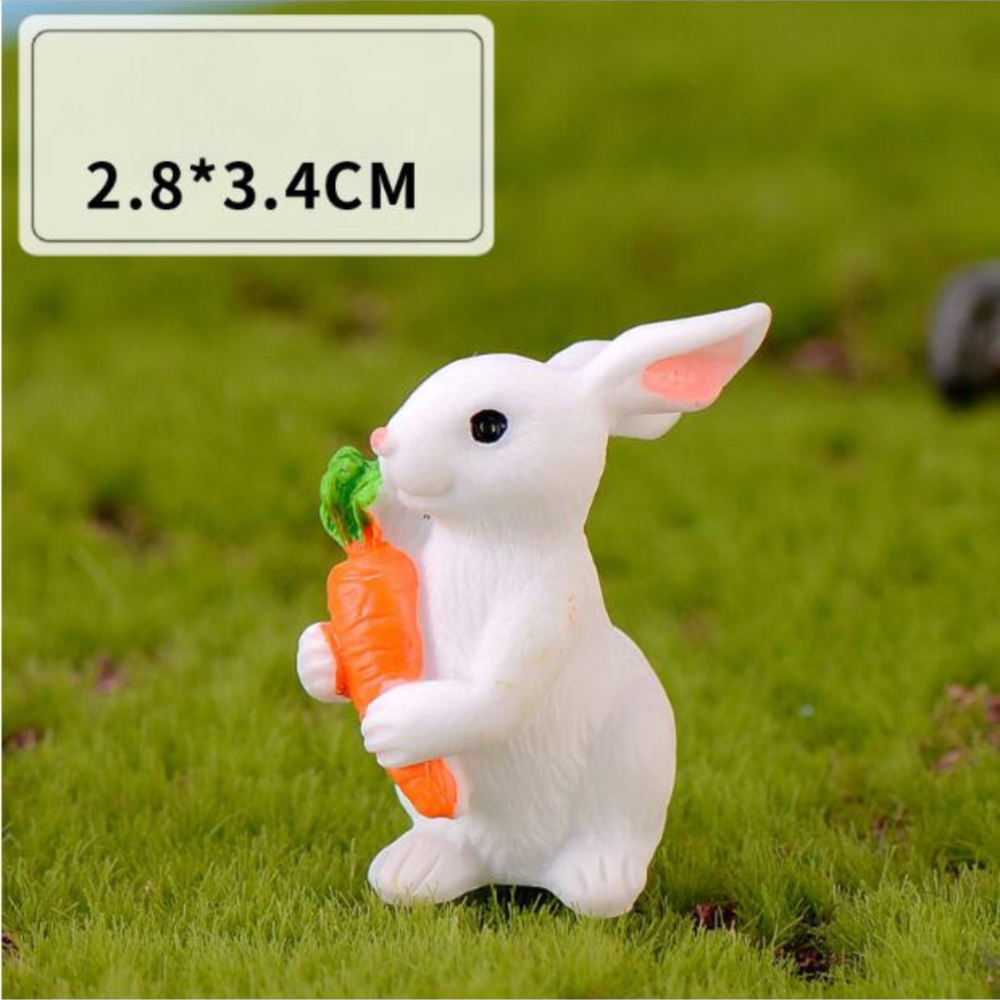 Набор Пасхальных декоративных фигурок Зайчики для флорариума, мини-сада, кашпо, микроландшафта 6 шт Одесса - изображение 3