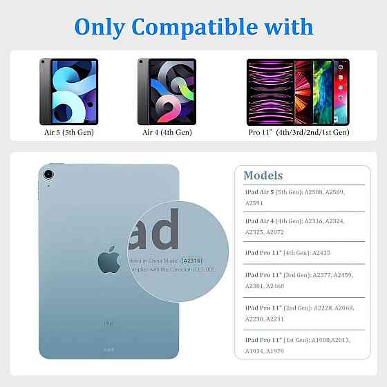 Клавіатурний чохол T89 Чорний для iPad Air 10.9 (4/5) та iPad Pro 11 (1-3) магнітний BLE5.2 трекпад USB‑C акумулятор Київ