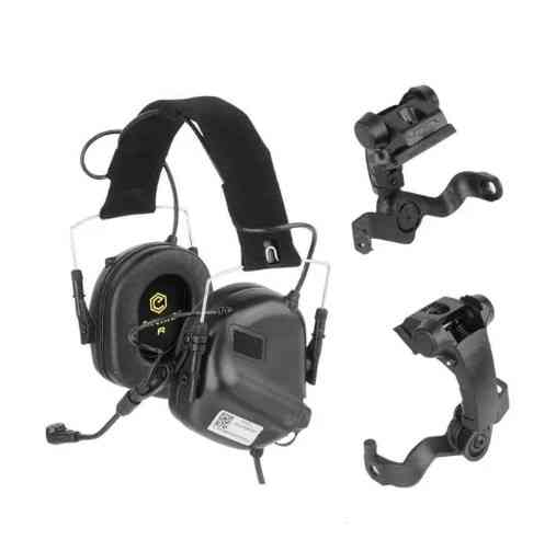 Комплект активные наушники Earmor M32(x) + крепление чебурашки M16C (Черный) Киев