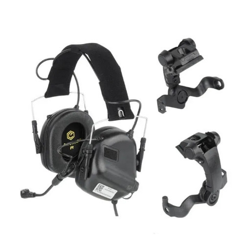 Комплект активные наушники Earmor M32(x) + крепление чебурашки M16C (Черный) Киев - изображение 2