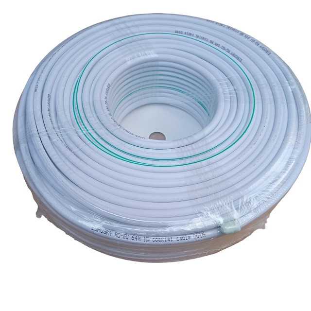 Коаксіальний кабель EUROSKY RG-6U 64% 100м 75Ohm, / білий / антений / телевізійний Дніпро - фото 2