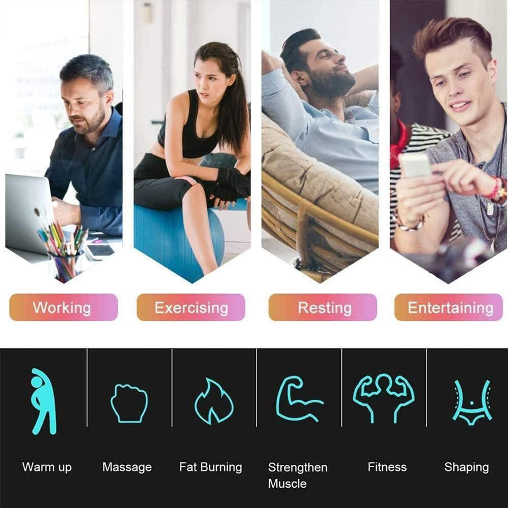 Електростимулятор EMS Abdominal Belt Чорний масажер-пояс для живота/рук/ніг/сідниць 6 режимів 9 рівнів USB Київ - фото 7