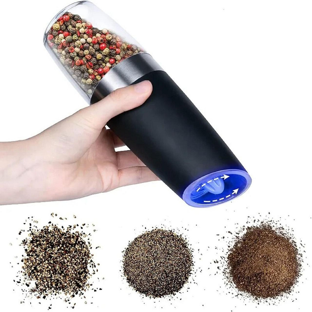 Електрична млинниця для перцю та солі з LED-підсвіткою 120 мл Київ - фото 7