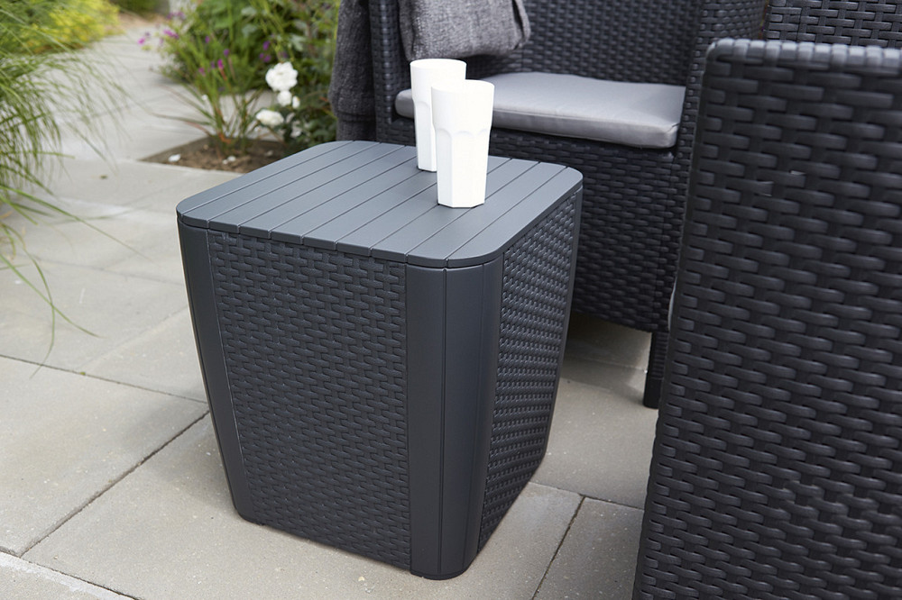 Стіл-скриня пластикова Keter Luzon Flat, графіт Київ - фото 7