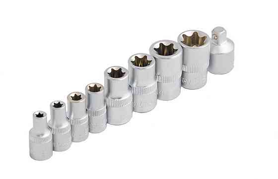 MASTERTOOL Набір головок торцевих E-TORX MASTERTOOL ¼" E5-E8 ⅜" E10-E16 CrV 9 шт 78-1409 Киев