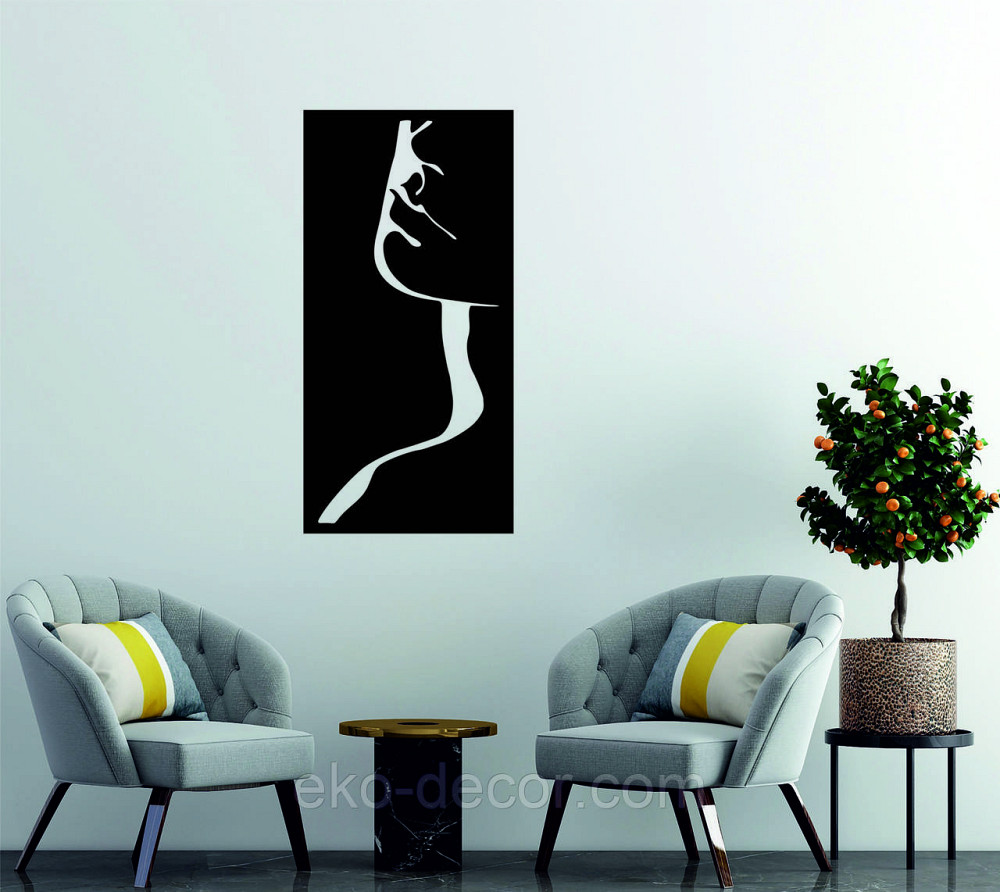Декоративне настінне Панно «Силует жінки», Декор на стіну Київ - фото 1