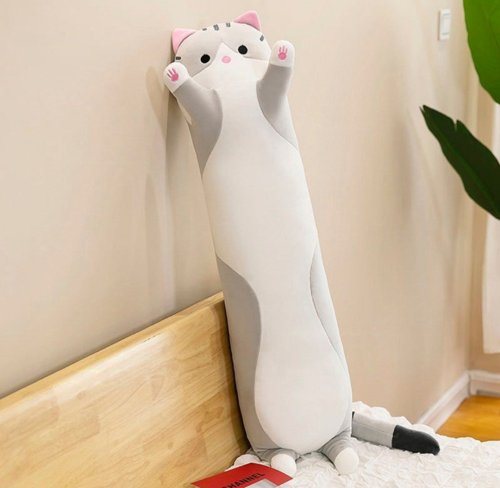 Кот батон серый мягкая игрушка подушка обнимашка 70см Киев - изображение 1