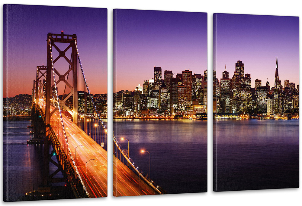 Модульна картина Нічне місто Аrt-75_3А Київ - фото 1