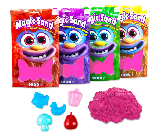 Magic sand в пакеті 39404-8 рожевий, 1 кг, шт Київ - фото 1